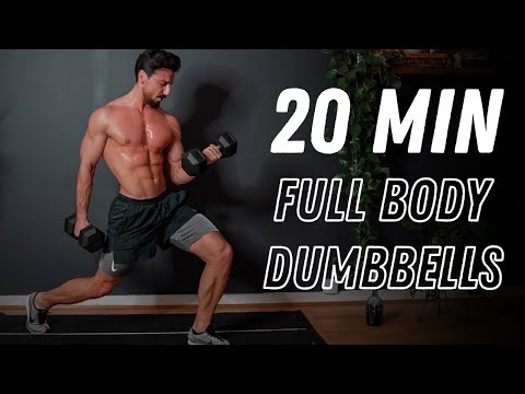20 MIN FULL BODY DUMBBELLS WORKOUT | Rowan Row