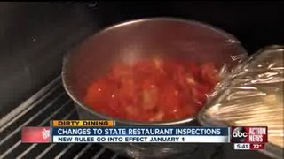 Florida's new restaurant inspection rules take effect January 1, 2013 and include new grading system
