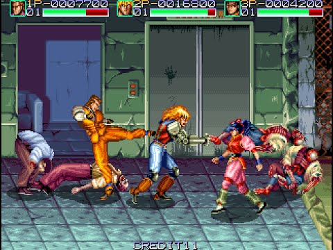 Night Slashers arcade 3 player Netplay 60fps