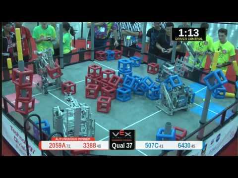 2015 VRC Tech Q37 - 2059A 3388 vs 507C 6430 - 59 to 37 - VEX Worlds 2015 - Technology Division