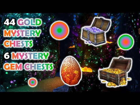 Opening 44 Gold and 6 Mystery Gem Chests - School of Dragons