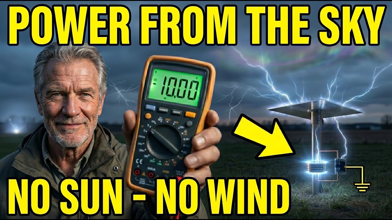 I Built a Tesla Antenna That Pulls Electricity from the Sky — No Sun, No Wind (Video)