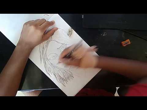 Alita battle angel quick pencil sketch