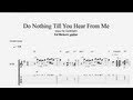 Guitar Transcription -  Ed Bickert - Do nothing till you hear from me (Ellington)