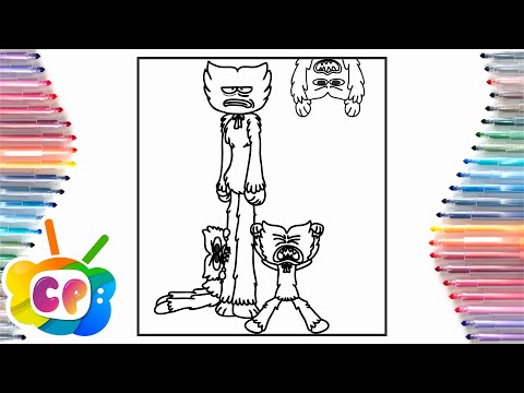 Huggy Wuggy Coloring pages /Huggy Wuggy with crazy kids/Tobu  Itro - Sunburst [NCS Release]
