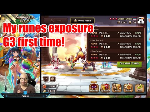 [Summoners war SS2021 EP#198] My account runes exposure. G3 first time!