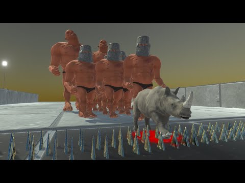 [ Dangerous Village ] Run Away from Hill Giant  - Animal Revolt Battle Simulator