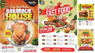 8+ Food Restaurant Promotional Flyer Photoshop Tutorial Part 1