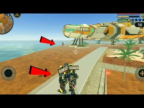 Vegas Crime Simulator alien ship - (Destroy Robot Car) - Naxeex Auto Boat Fight