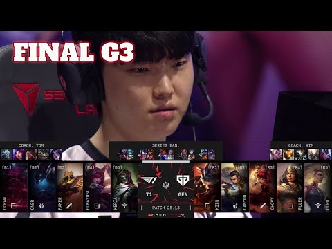 GEN vs T1 - Game 3 | Grand Final LoL MSI 2025 Main Stage | T1 vs Gen.G G3 full
