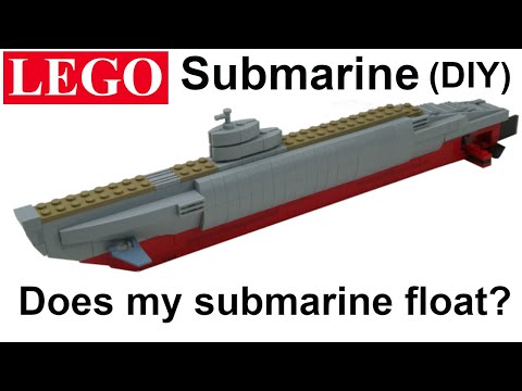 LEGO Submarine - Does the submarine float?   (DIY and TUTORIAL)