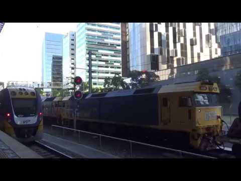 Pacific national G525+G536 on long islang steel train
