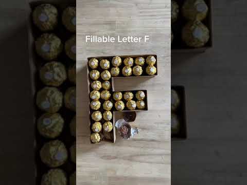 Handmade Fillable Letter Boxes - F is for Ferrero