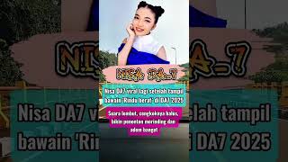 Download lagu Nisa DA7 Nyanyi ‘Rindu berat’ Bikin Merinding #shorts #trending #viral #da7 #viral2025 mp3 Download lagu Nisa DA7 Nyanyi ‘Rindu berat’ Bikin Merinding #shorts #trending #viral #da7 #viral2025 mp3