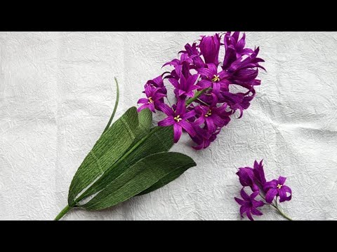How to make Hyacinth Flower from Crepe Paper     | HANA Paper Flowers | DIY Craft Tutorial