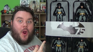 DC Comics Batman 75th Anniversary Action Figure 4 Pack Set 2 Unboxing Toy Review
