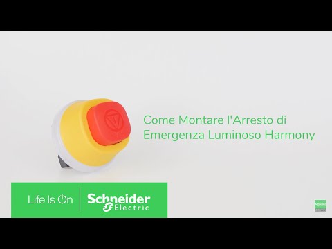 Montare l'arresto d'emergenza luminoso Harmony | Schneider Electric Italia