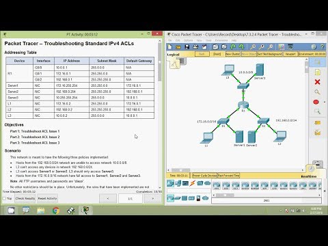 7.3.2.4 Packet Tracer - Troubleshooting Standard IPv4 ACLs