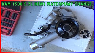 2015 Dodge Ram 1500 Hemi 5.7L Water pump Change.