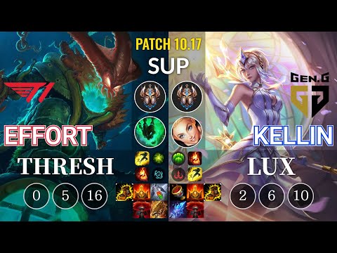 T1 Effort Thresh vs GEN Kellin Lux Sup - KR Patch 10.17