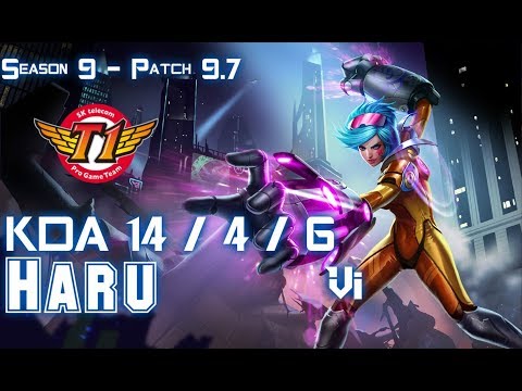 SKT T1 Haru VI vs LEE SIN Jungle - Patch 9.7 KR Ranked