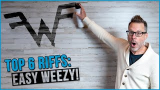 Weezer&#39;s Top 6, Easy, Weezy Guitar Riffs (w/ TABS)