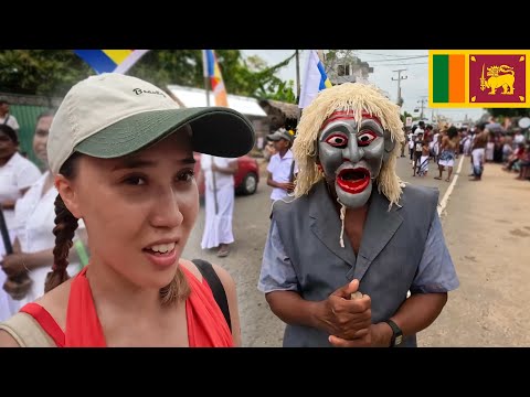 Foreigners At Srilankan Festival For The FIRST TIME | Mirissa Perahera Festival 2024 🇱🇰