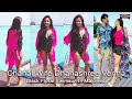 Yuzvendra Chahal Wife Dhanashree Verma Black Floral Swimsuit In Maldives Blue Water During Honeymoon