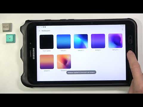 How to Change Wallpaper on SAMSUNG Galaxy Tab Active2 - Set Up Wallpaper