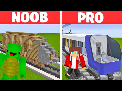 MIKEY contro JJ - NOOB contro PRO: Sfida MEGA TRENO in Minecraft