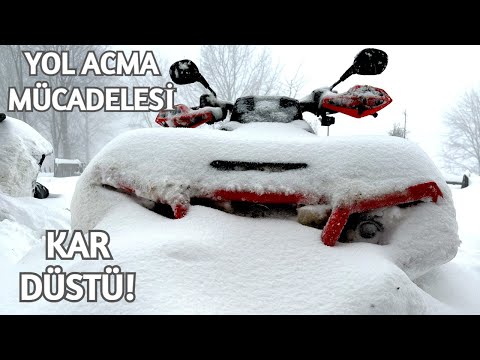 ILK KAR VE ATV ile YOLDA KALANLARA YARDIM - YOL AÇMA MÜCADELESİ BAŞLADI