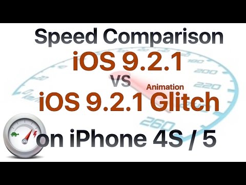 Animation Glitch Speed Comparison: iOS 9.2.1 on iPhone 4S and iPhone 5
