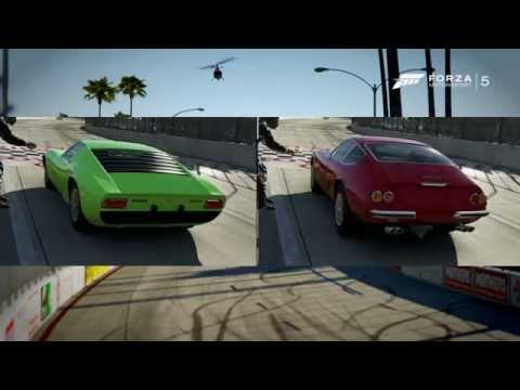 Thumbnail for Long Beach Duels | Lamborghini Miura vs Ferrari 365 GTB/4 [Forza Motorsport 5] by Ferrari 365