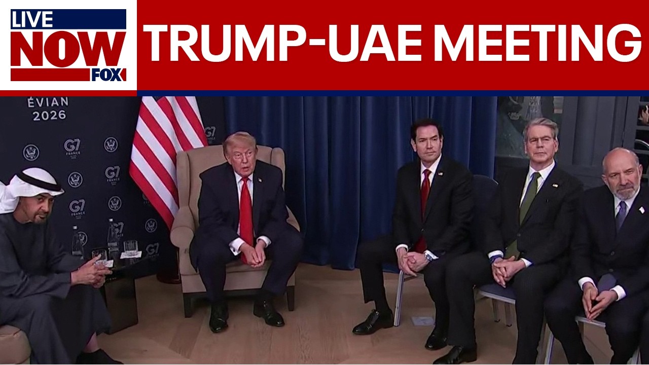 President Trump meets with UAE President at G7