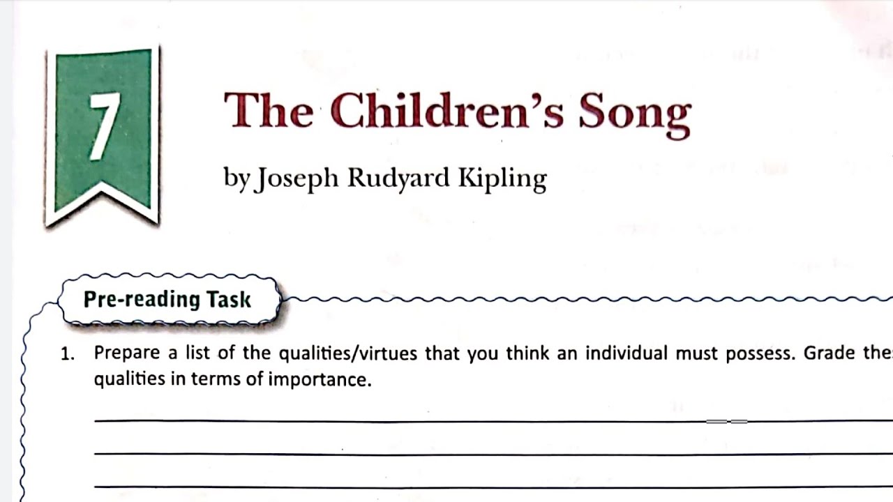 Watch video The Children's Song by Joseph Rudyard Kipling Part 1 (English Class 8 DAV) - Full Explanation Now The Children's Song by Joseph Rudyard Kipling Part 1 (English Class 8 DAV) - Full Explanation