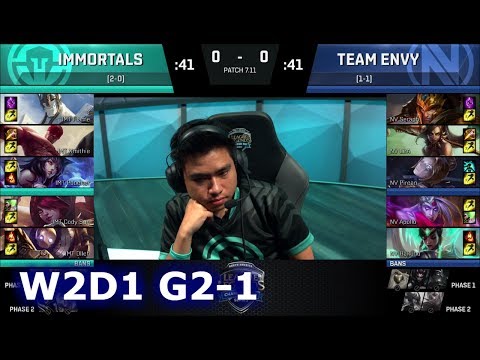 Immortals vs Team EnVyUs | Game 1 S7 NA LCS Summer 2017 Week 2 Day 1 | IMT vs NV G1 W2D1