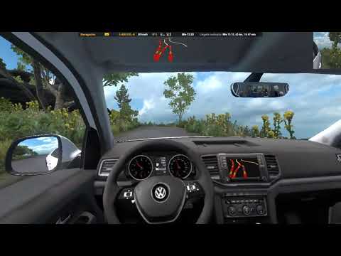 PROBANDO WOLKSWAGEN AMAROK V6 EURO TRUCK SIMULATOR 2 1.35