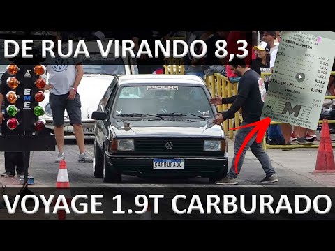 Voyage 1.9 Turbo Carburado De Rua - Virando Tempo de 8,3 - Turbina .50 e Carburador 2E  Menos é Mais