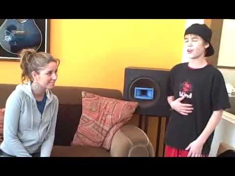Justin flirting with Esmée Denters   Justin Singing