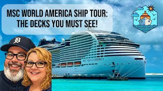 MSC World America Ship Tour: The Decks You Must See #cruisetour 