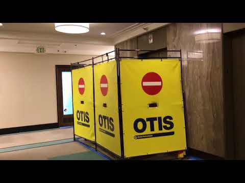 Amazing vintage Westinghouse traction elevators at 450 Sutter street in San Francisco CA