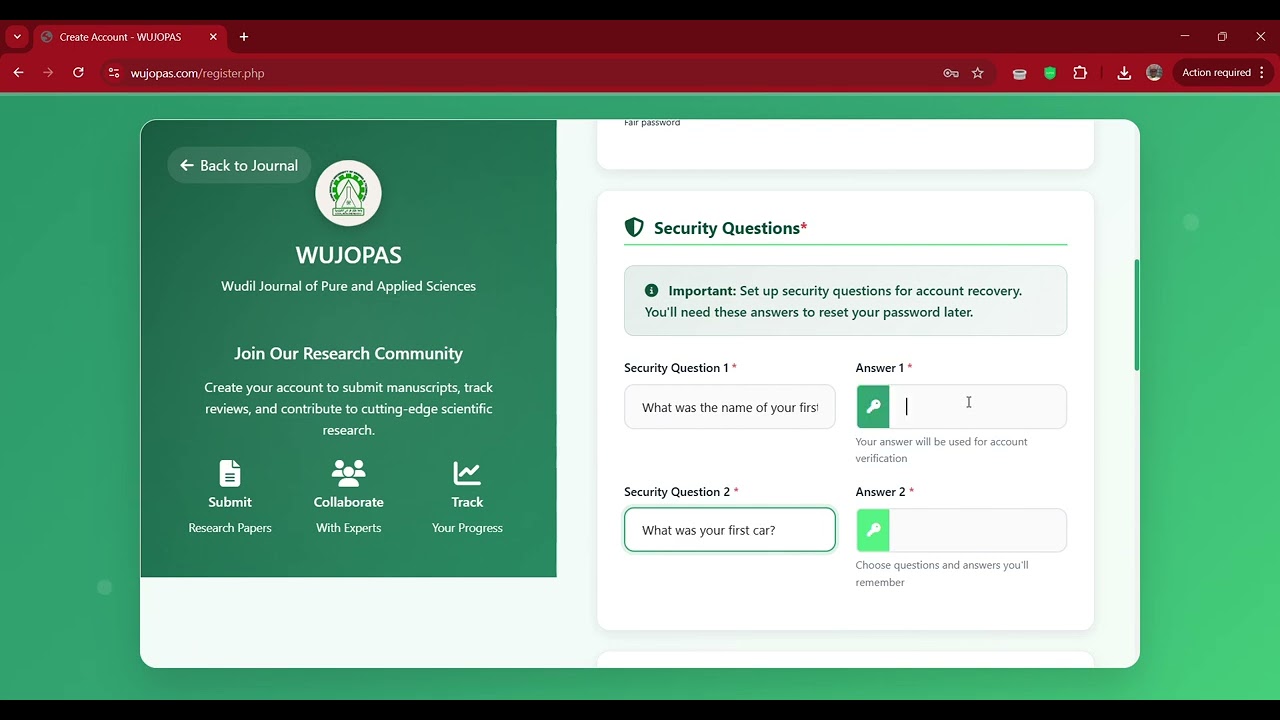 AUTHORS REGISTER AND LOGIN