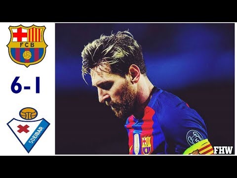 Barcelona vs Eibar | 6-1 | All goals and extended highlights | 19/09/2017 | Messi's Hattrick