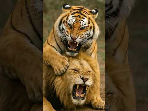 How Strong is a Tiger compared to a Lion? #lion #tiger #bigcats