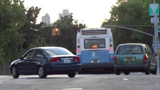 preview picture of video 'MTA New York City Bus: NovaBus LFSA #5985 & 5968 M60 +SBS+ @ Astoria Blvd North/South & Steinway St!'