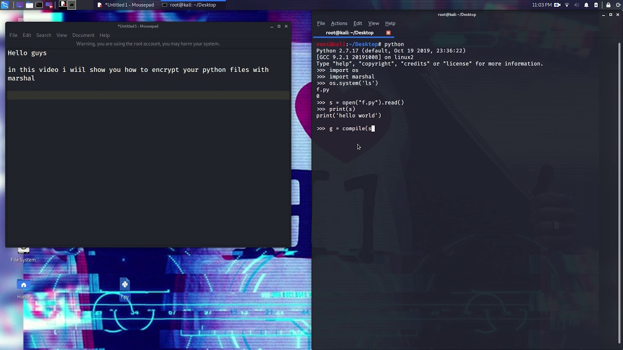 How To Encrypte Your Python File With Marshal