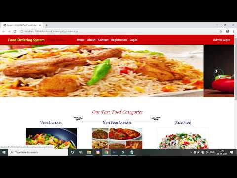 ASP NET Project | Fast Food Ordering System | ASP NET C Project