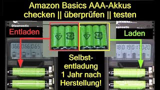 Amazon Basics AAA Akkus unboxing || testen || Selbstentladung || laden || entladen nach 1 Jahr