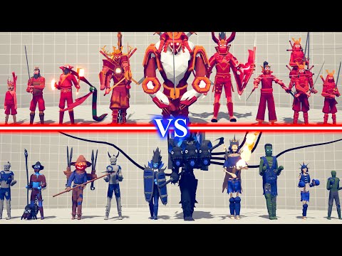 DYNASTY DLC TEAM vs SPOOKY DLC TEAM - Totally Accurate Battle Simulator TABS