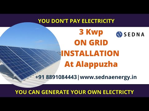 3Kwp on grid installation at Kalavoor Alappuzha | Best solar installation in Alappuzha|on grid solar